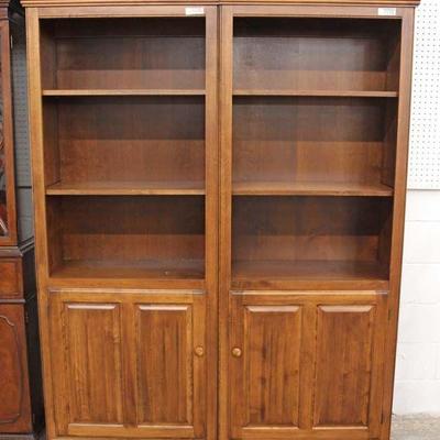 2 Piece SOLID Cherry Bookcase with Storage Cupboard – auction estimate $200-$400