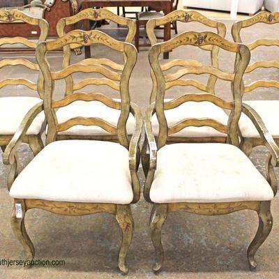  7 Piece Contemporary Country Farm Style Dining Room Table with 6 Chairs â€“ auction estimate $300-$600 