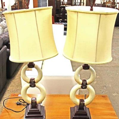  PAIR of Modern Design Lamps â€“ auction estimate $50-$100 