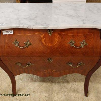  French Style Marble Top 2 Drawer Commode – auction estimate $200-$400 