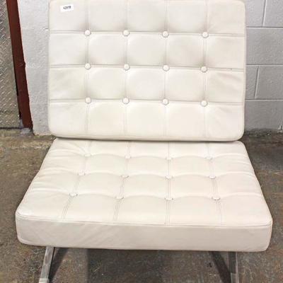 White Modern Design Barcelona Style Leather Chair – auction estimate $200-$400