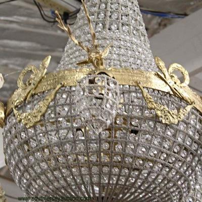  Large Selection of Bronze and Crystal Chandeliers – auction estimate $100-$400 each 