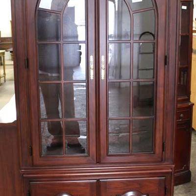 SOLID Cherry 2 Door Arch Glass China Cabinet by “Harden Furniture” – auction estimate $100-$300