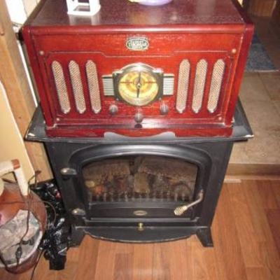 MANY DIMPLEX HEATER/STOVES THOMAS MUSEUM SERIES RECORD PLAYER/CD/RADIO