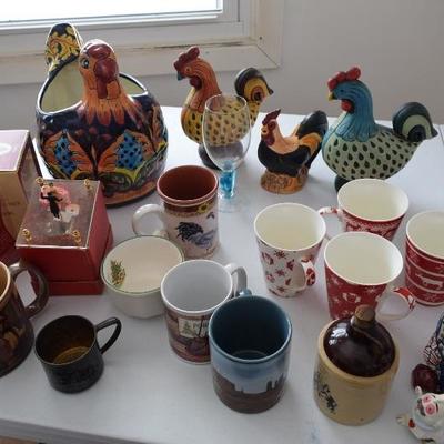 Coffee Mugs, Roosters, & Home Decor