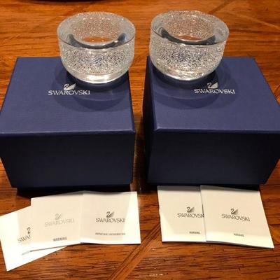Swarovski Crystal Votive Candle Holder New In Box!