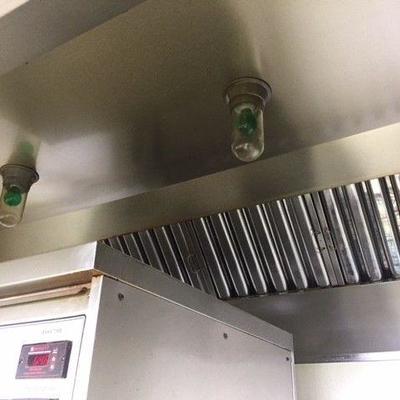 Captive Aire 9' stainless hood with makeup air and ...