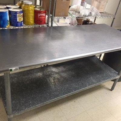 72x30 Stainless steel table with can opener