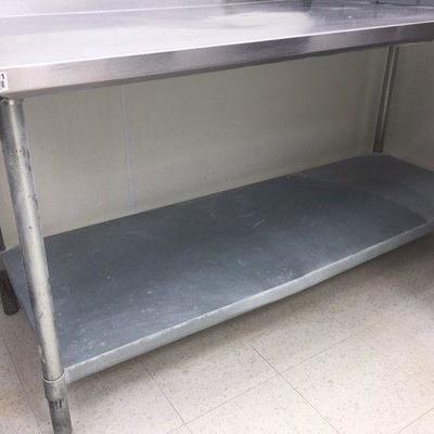 72x30 Stainless steel table.