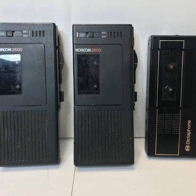 LOT OF VINTAGE NORCOM 2600 DICTAPHONE