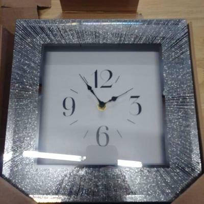 10 x 10 Glitter Rays Square Clock
