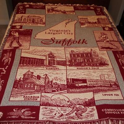 #116  City of Suffolk throw
PRICE:  $6