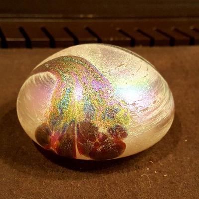 Pretty paperweight with irridescent colors