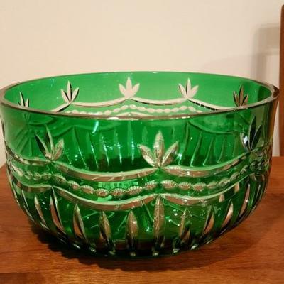 Beautiful green crystal bowl