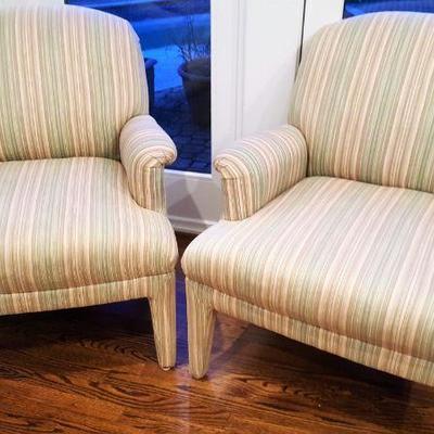 Pair of upholstered arm chairs 