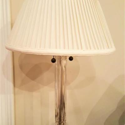 Crystal column lamp with shade