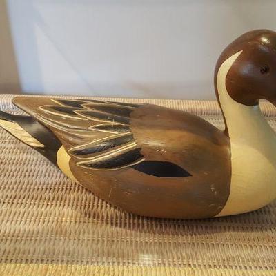 Carved duck decoy