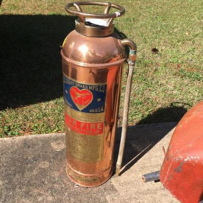 copper/ brass elkhart fire extinguisher 
