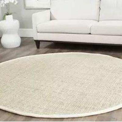 Muriel Hand-Woven Ivory Area Rug 9ft Round