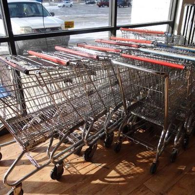 12 Metal Shopping Carts