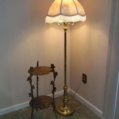 Victorian Style Lamp/Ornate Plant Stand