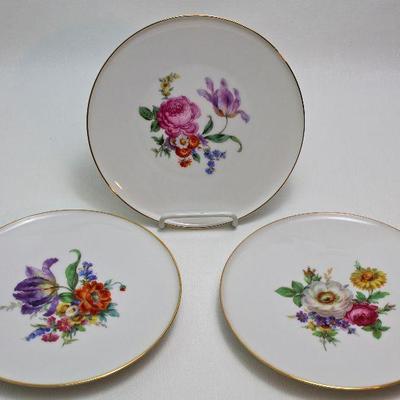 collection of (6) Bavarian floral plates, 7 3/4