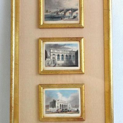 framed vintage prints of London scenes & buildings