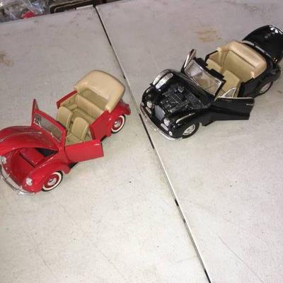 2 Diecast Cars - VW Bug and 1955 BMW #502