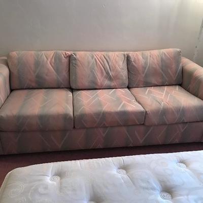 Long large Sofa bed  80 long 35 deep looks rarely used 