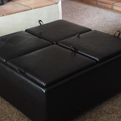 Large Ottoman With Four Trays And Storage 