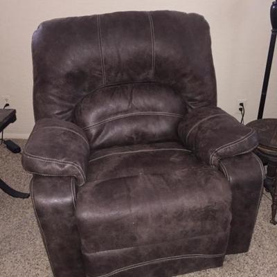 Two Leather Electric Recliners