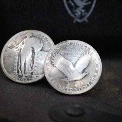 Walking Liberty Cufflinks - 90% Silver