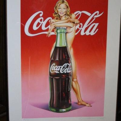 COCA-COLA MICHELLE PFEIFFER LITHOGRAPH