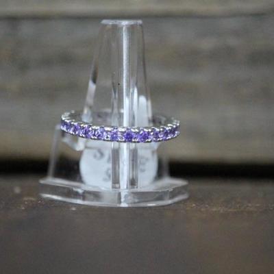 925 Sterling Silver Purple Amethyst Ring