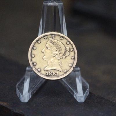 1881 $5 Gold Eagle