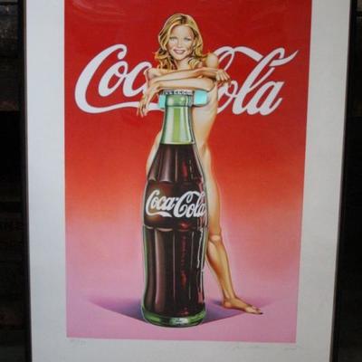 COCA-COLA MICHELLE PFEIFFER LITHOGRAPH