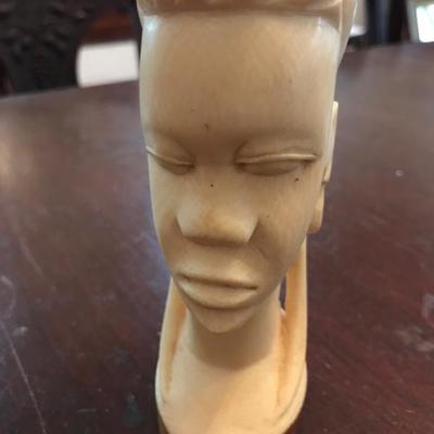 Ivory carved bust $95