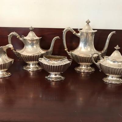 Sterling 5 piece Reed and Barton coffee service $1,500