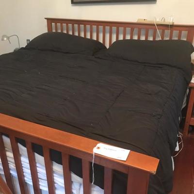 Celandon king bed frame $250
box spring and mattress NOT included.