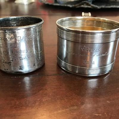 Sterling baby cup $22
Sterling cup engraved "Thomas, Take a cup and drink it up Julia" Xmas 1883 $49