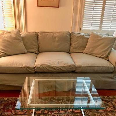 Slipcovered sofa $295
92 X 33 X 37