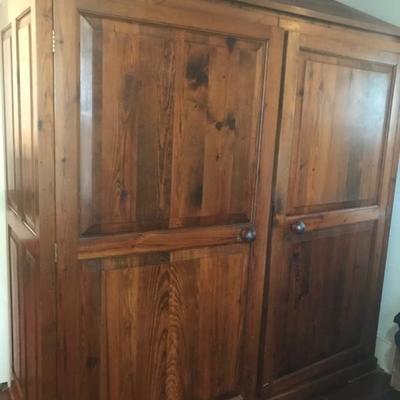 Vintage hand crafted pine armoire $1,800
76 X 95 X 27