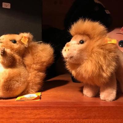 Stief stuffed animals 
Squirrel $39
Lion $49
