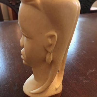 Ivory carved bust $95