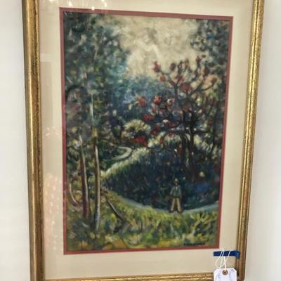 Mid-century pastel Forkshazy-Hungarian $475