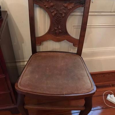 From Wisconsin mahogany carved dining chairs $135 each
18 available