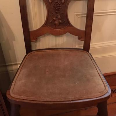 From Wisconsin mahogany carved dining chairs $135 each
18 available