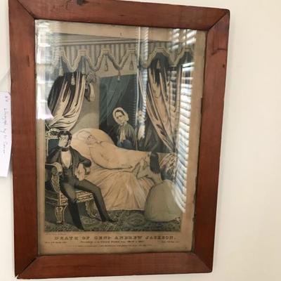Lithograph Death of Andrew Jackson $52