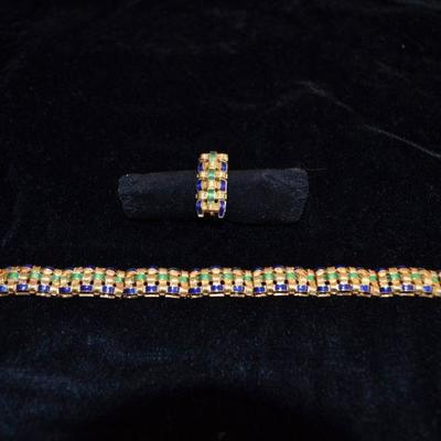 Gold ring and bracelet