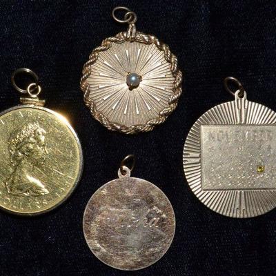 Gold pendants